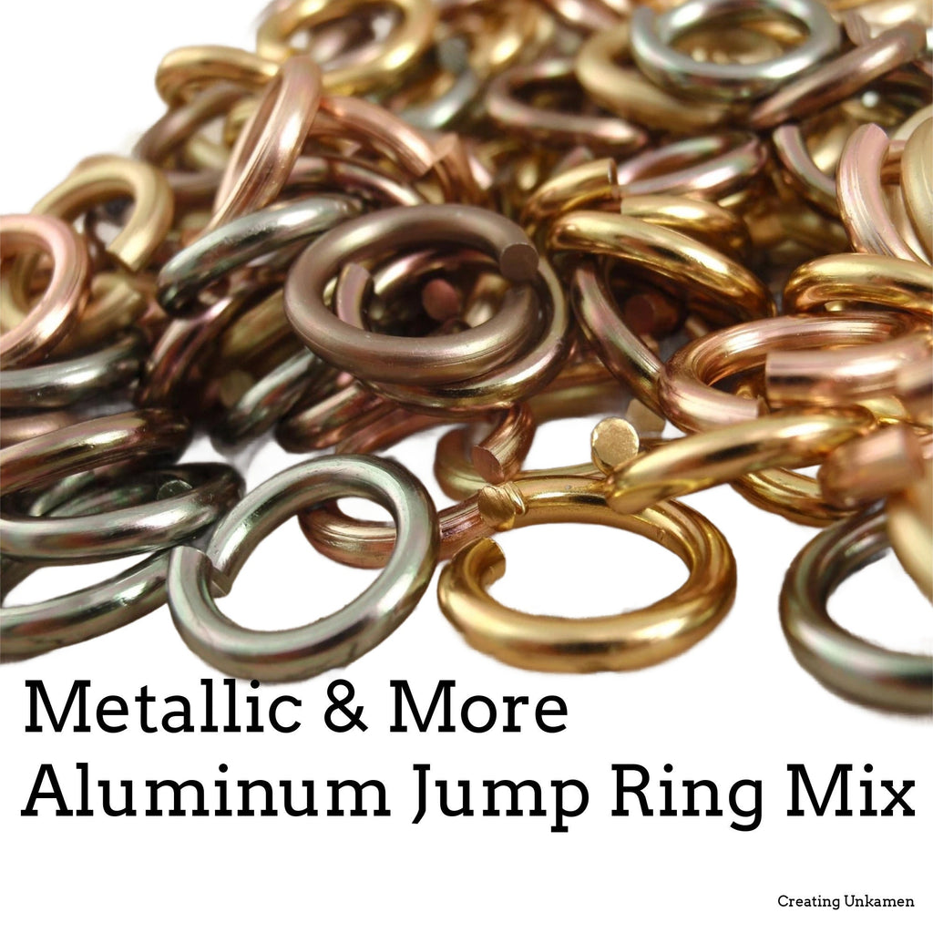 Jump Rings 100 - 12 gauge 12mm OD Metallic and More Aluminum Mix - Economical Crafting and Creating