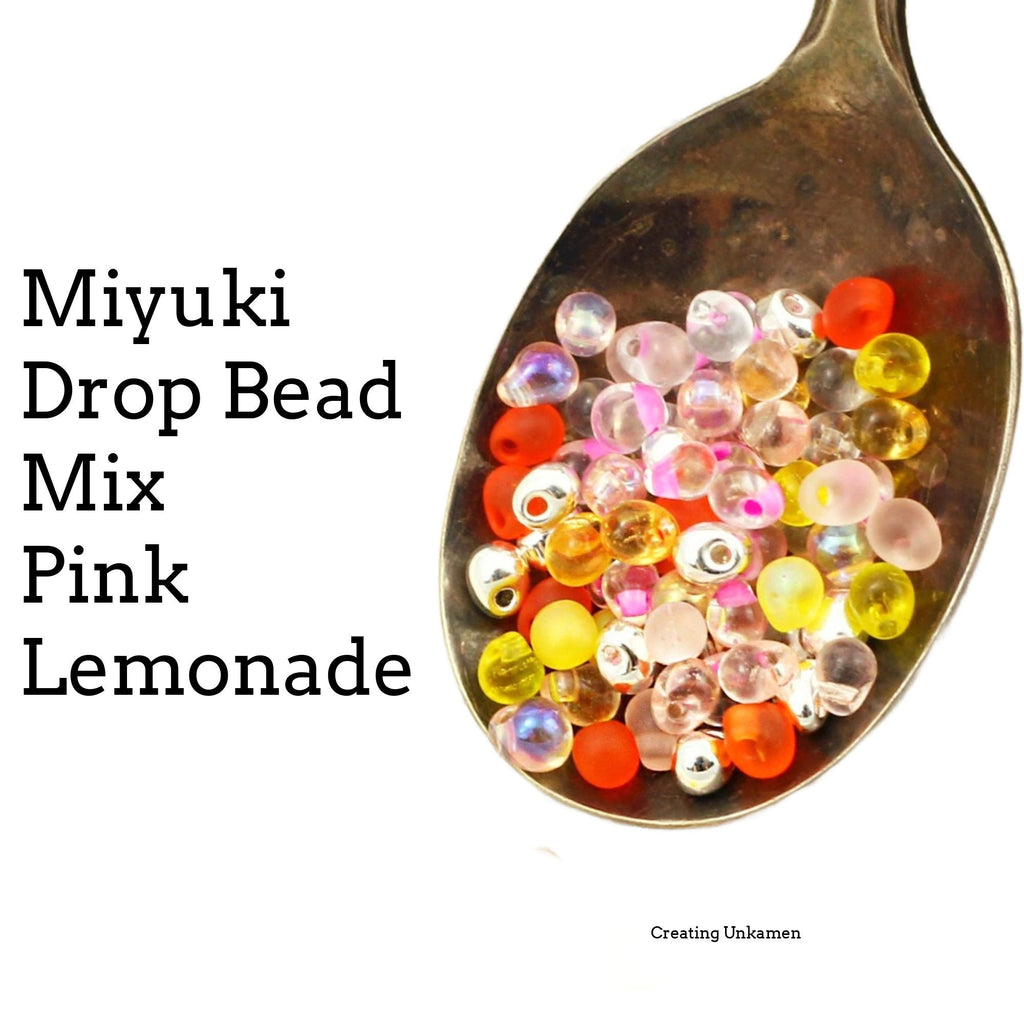 Pink Lemonade Glass Beads Mix - Miyuki Drops Perfect for Shaggy Earrings, Rings, Necklaces - 100% Guarantee
