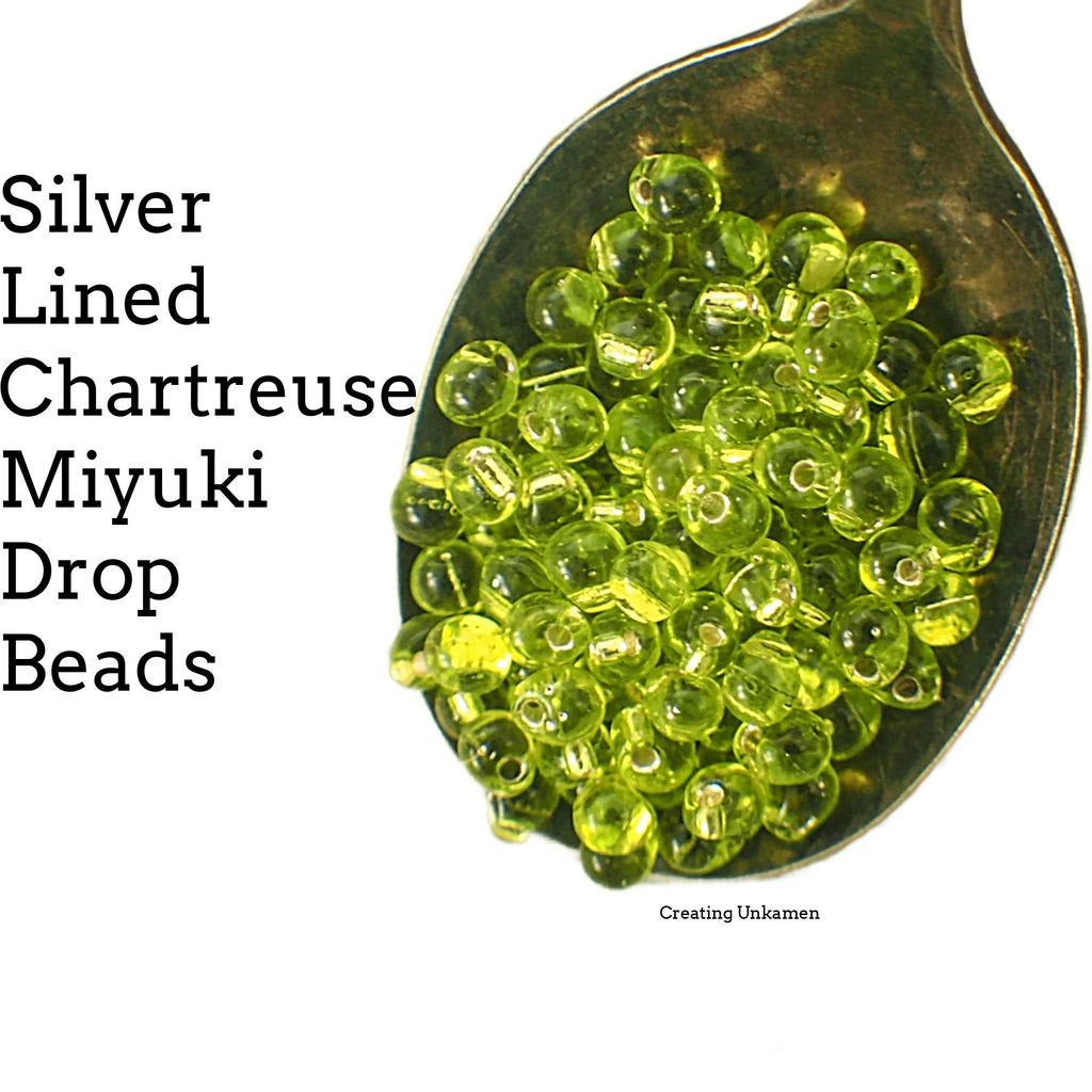 Miyuki Drop Beads DP-14 Silver Lined Chartreuse