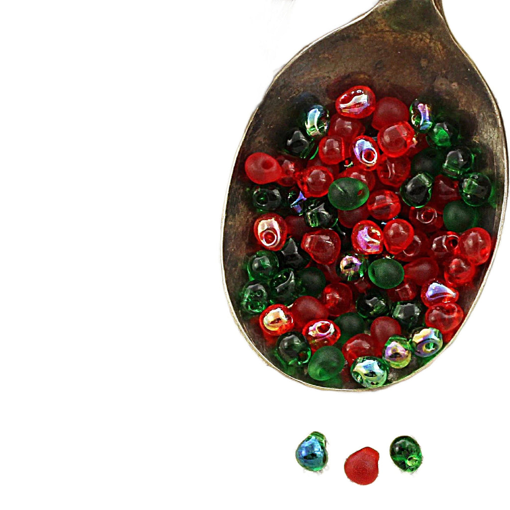 Holly and Ivy Drop Miyuki Bead Mix - Warm and Spicy Holiday - 12, 24 or 48 grams
