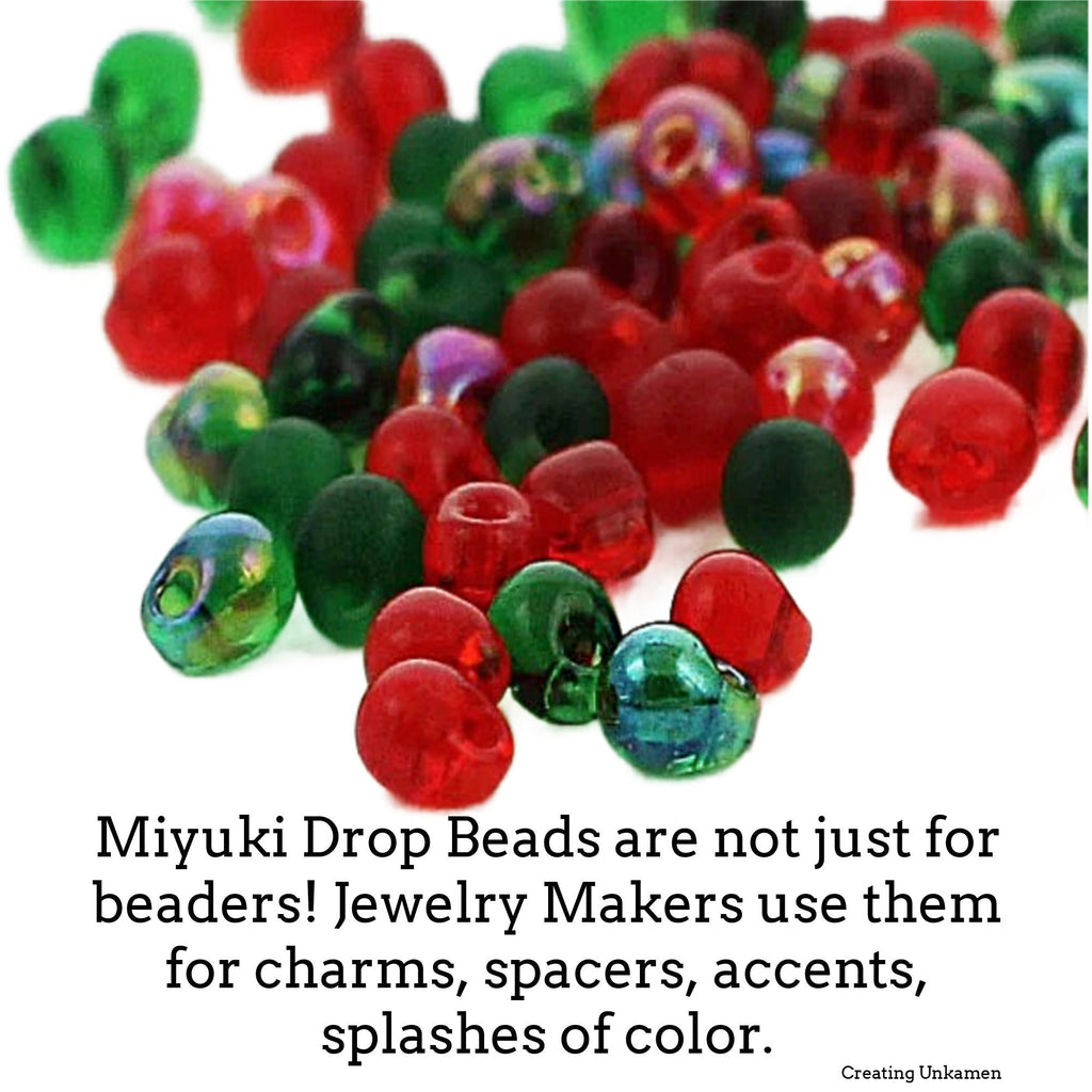 Holly and Ivy Drop Miyuki Bead Mix - Warm and Spicy Holiday - 12, 24 or 48 grams