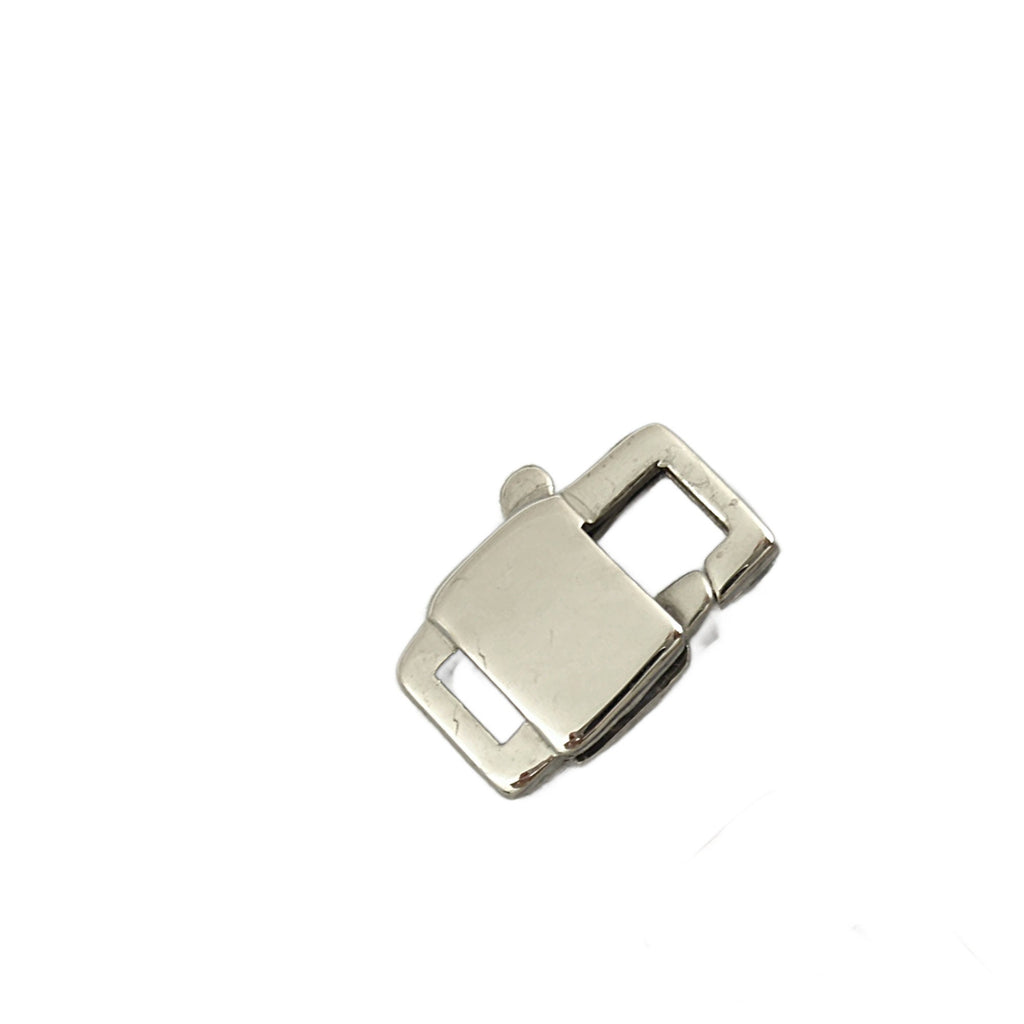 1 Stainless Steel Lobster Clasp - Unique Square Style - Sturdy and Shiny - Large 17mm X 11mm - 100% Guarantee