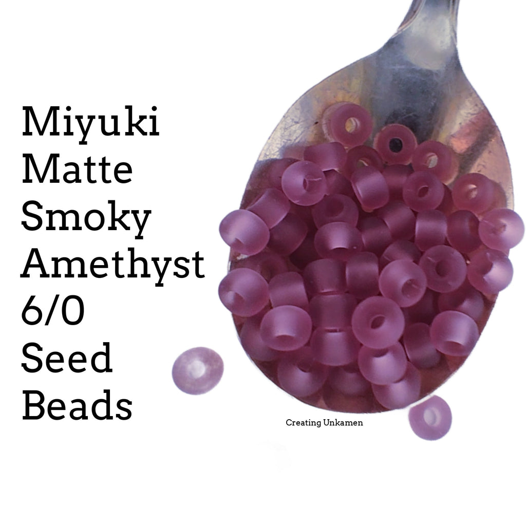 Miyuki 6-142F Matte Smoky Amethyst 6/0 Glass Seed Beads - 100% Guarantee