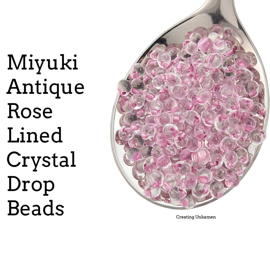 Miyuki DPF-36 Antique Rose Lined Crystal Drop Beads - 100% Guarantee
