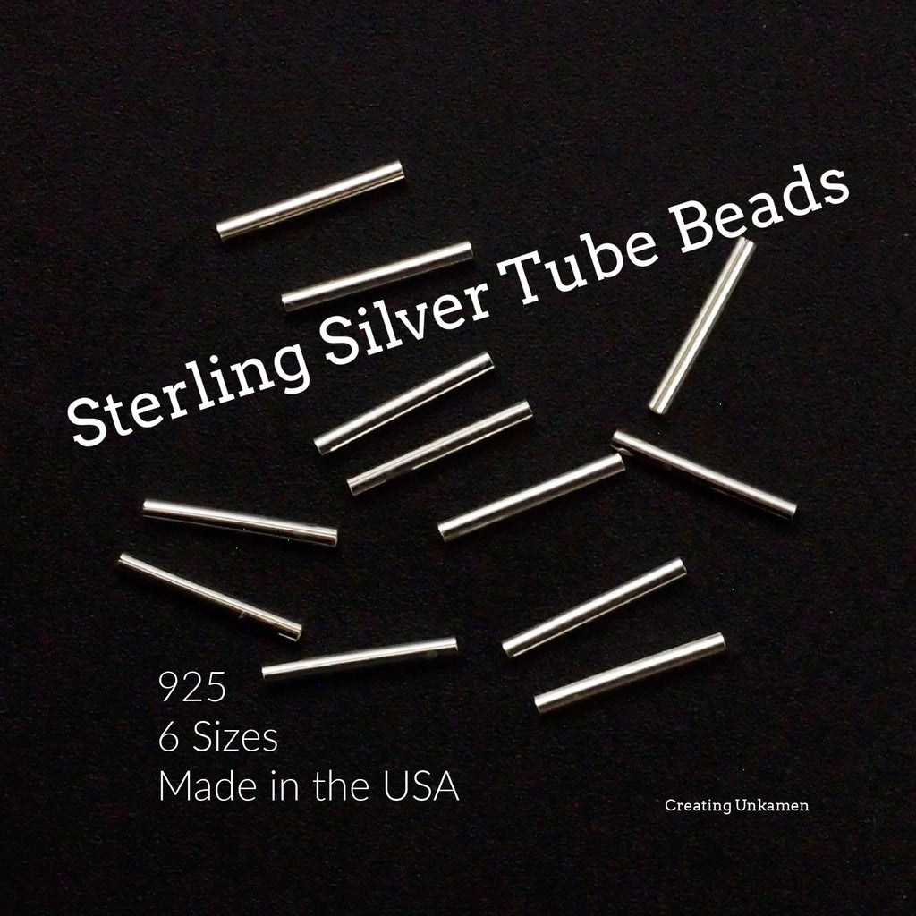 Sterling Silver Tube Beads in 3mm, 4mm, 5mm, 6mm, 10mm - Made in the USA