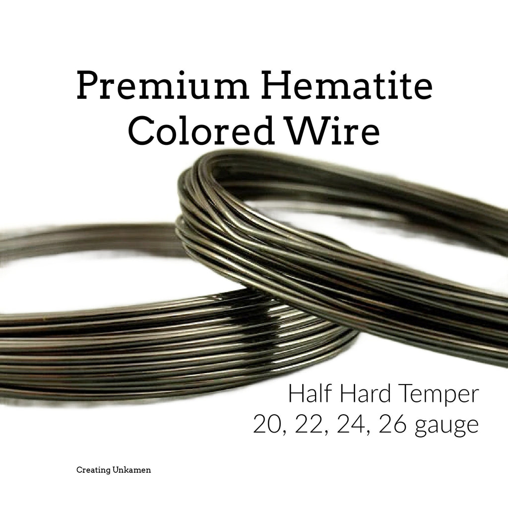 Premium Hematite Colored Wire - Half Hard - You Pick Gauge 20, 22, 24, 26 - 100% Guarantee