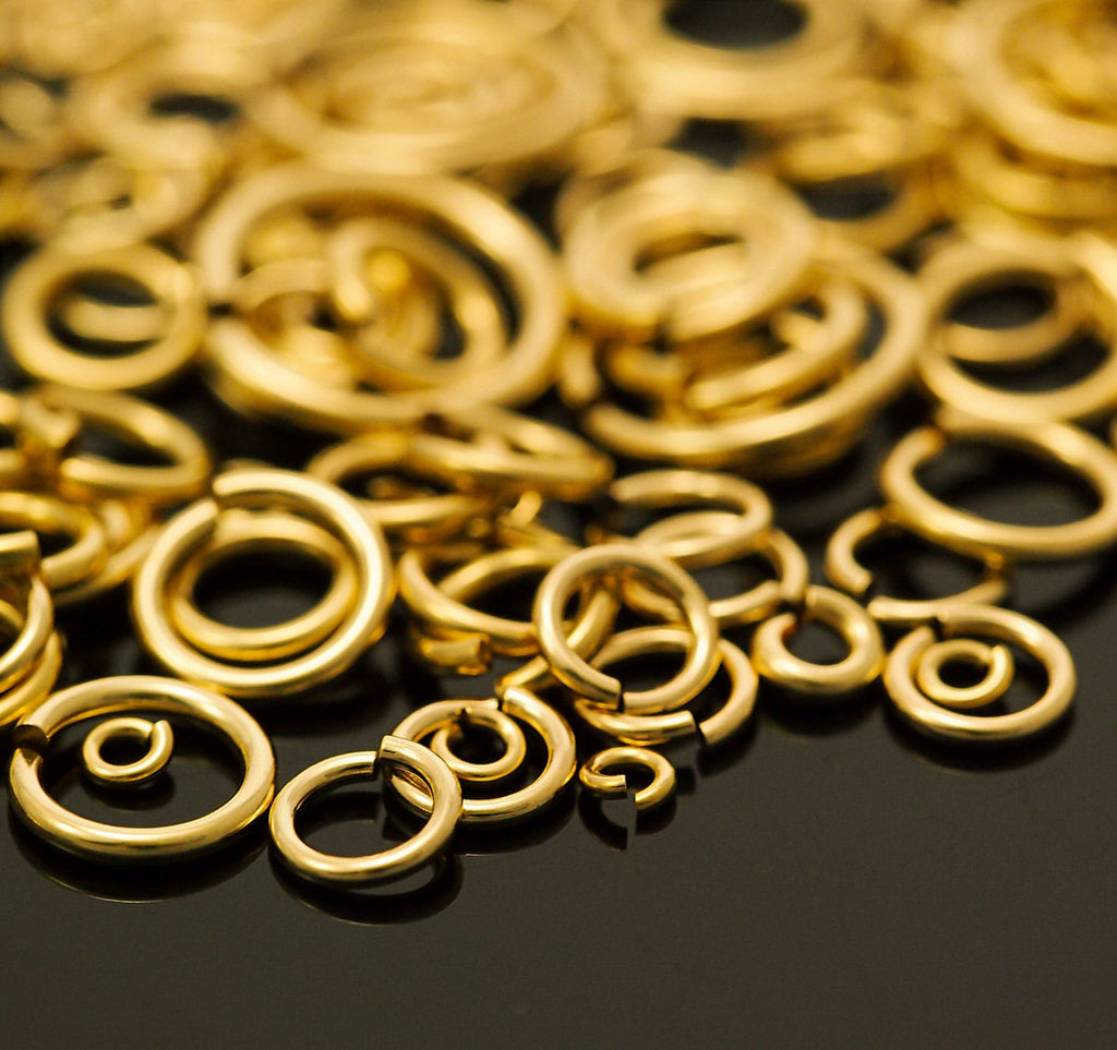 50 14kt Gold Filled Jump Rings - You Pick Gauge and Diameter Handmade