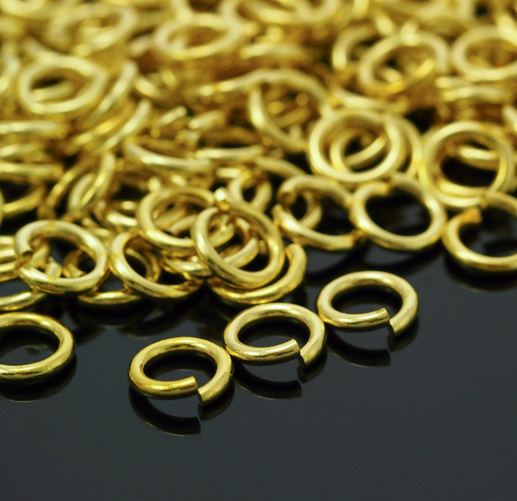 100 Yellow Brass Jump Rings - Handmade in Your Choice of Gauge 10, 12, 14, 16, 18, 20, 22, 24 and Diameter