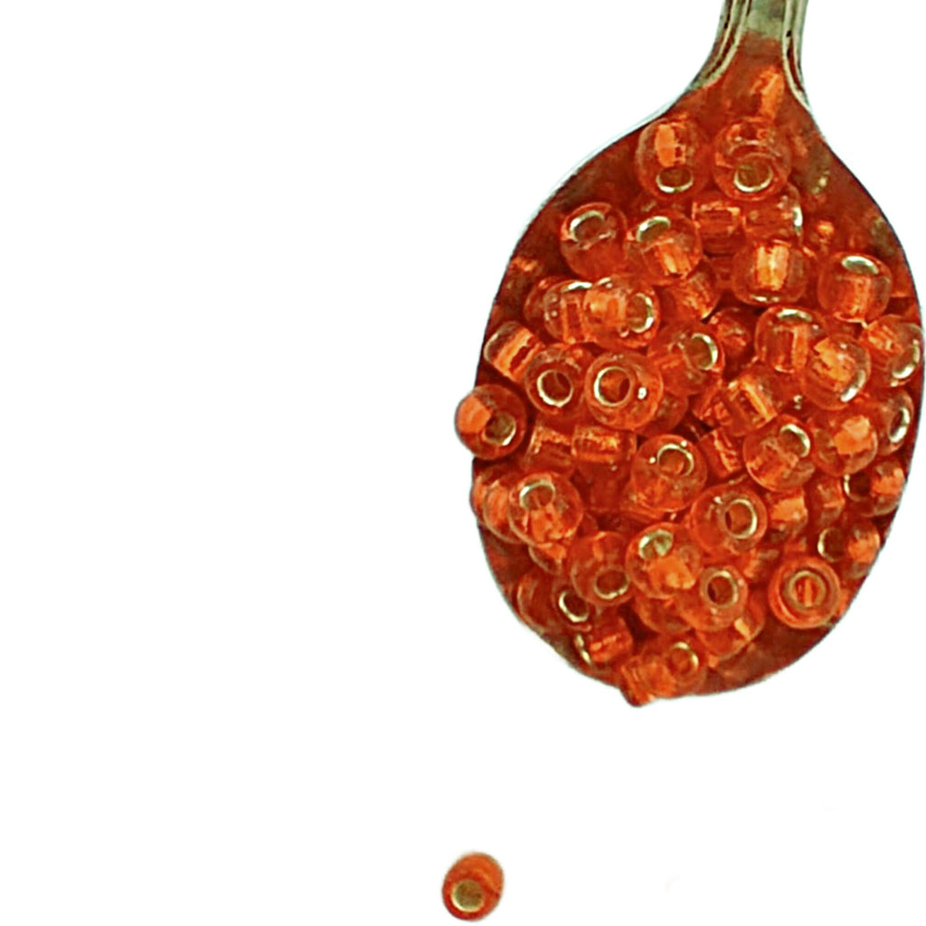 Silverlined Orange Miyuki 6/0 Glass Seed Beads - 100% Guarantee