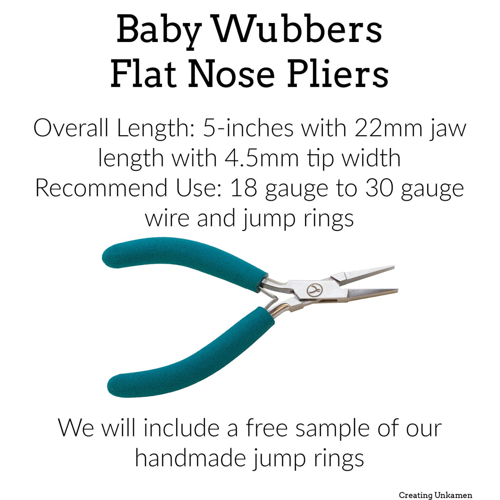 Baby Wubbers - Flat Nose Pliers - 4.5mm Tips - 1136 - Free Jump Ring Sample
