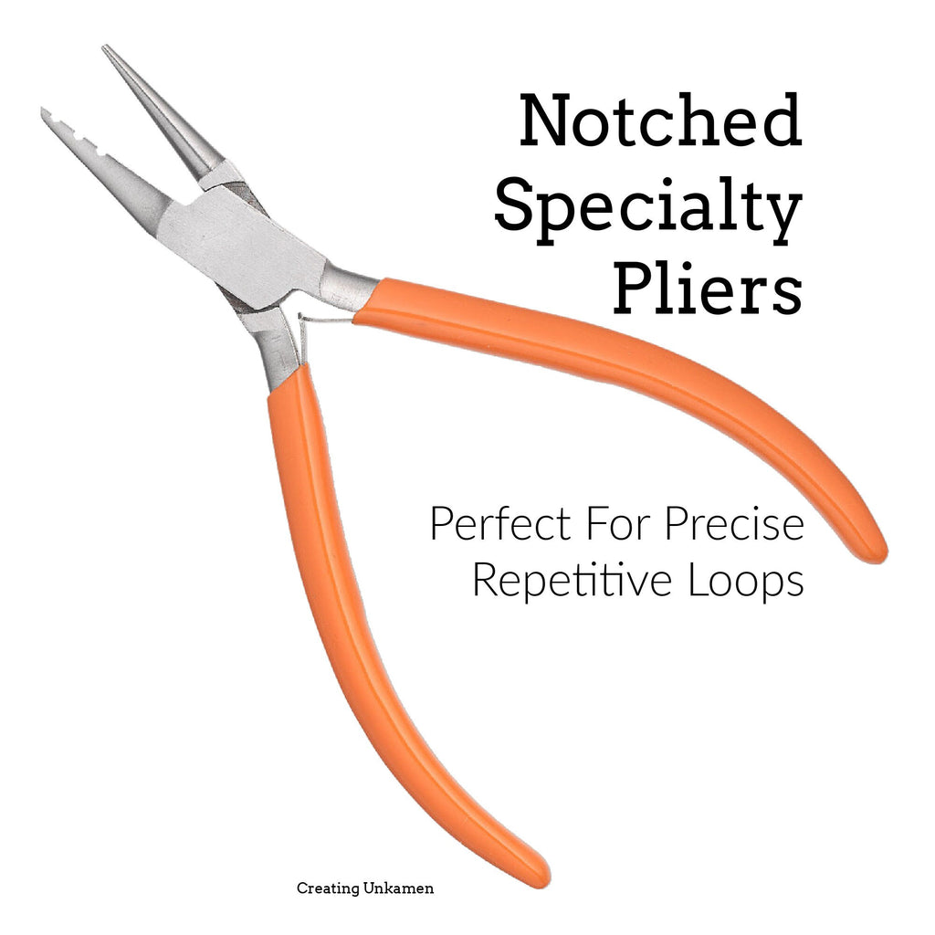 Notched Specialty Pliers - Perfect For Precise Repetitive Loops - Free Wire Sample Included - 100% Guarantee