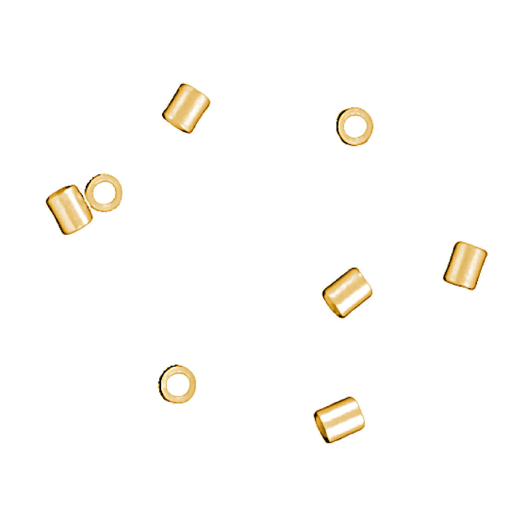 25 Crimp Tubes - 14kt Gold Filled in 4 Sizes 100% Guarantee