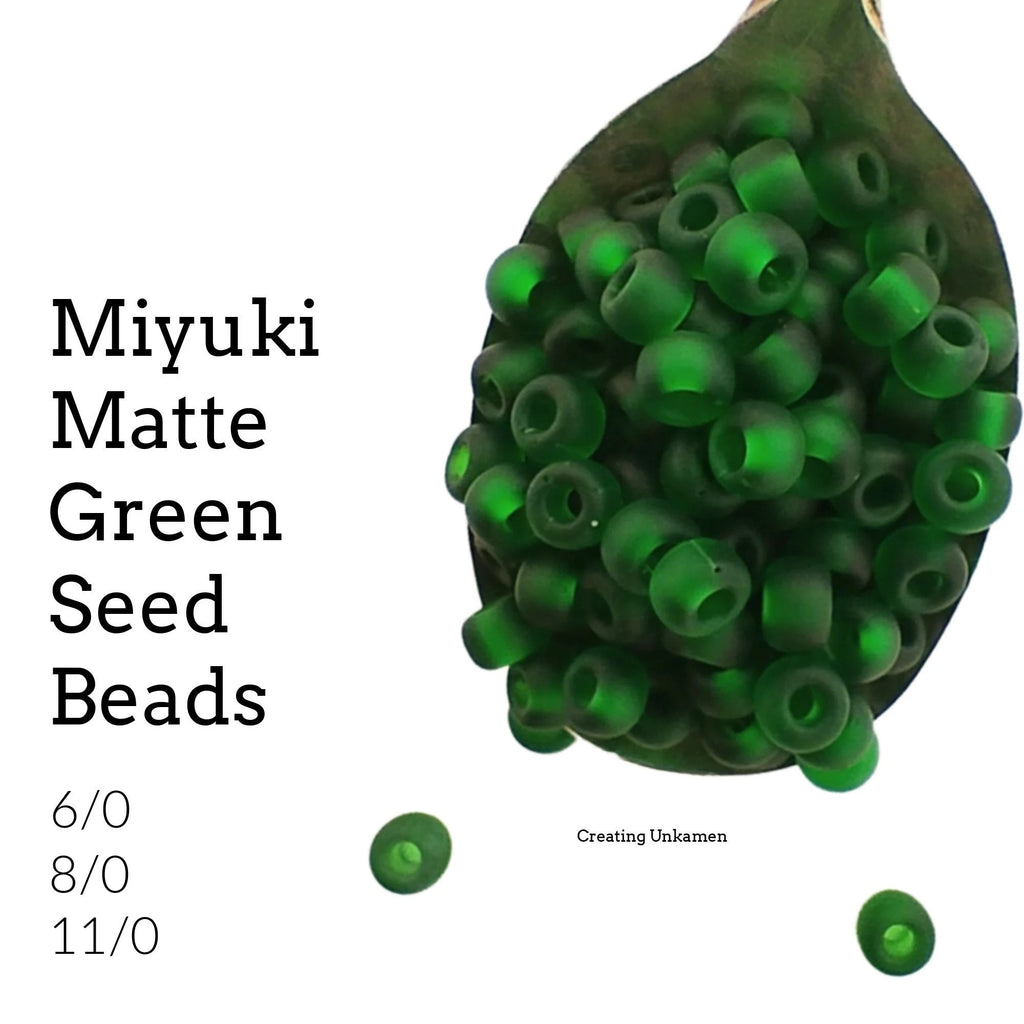 Miyuki 6-146F Matte Green 6/0, 8/0, 11/0 Glass Seed Beads - 100% Guarantee