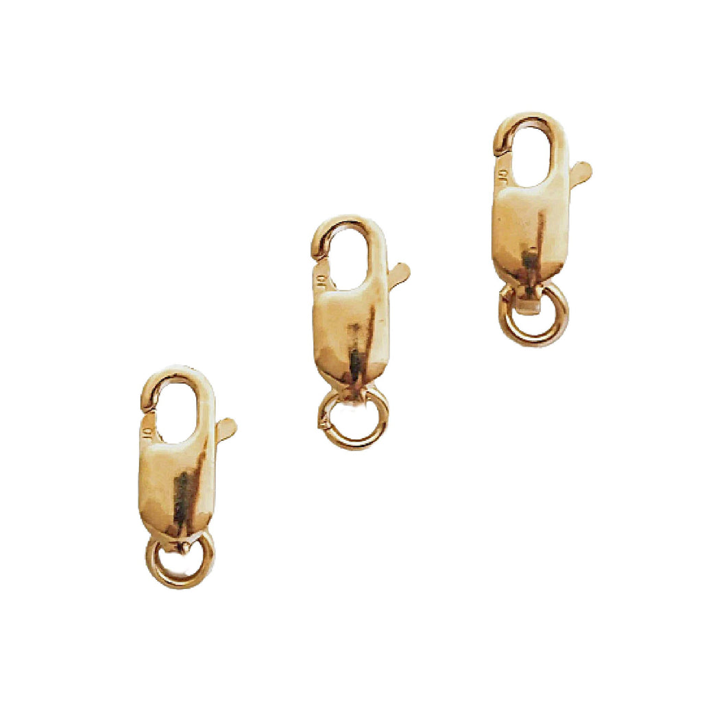 Lobster Clasp 14kt Yellow Gold Filled Flat Oval in 10mm, 12mm, 14mm, 16mm