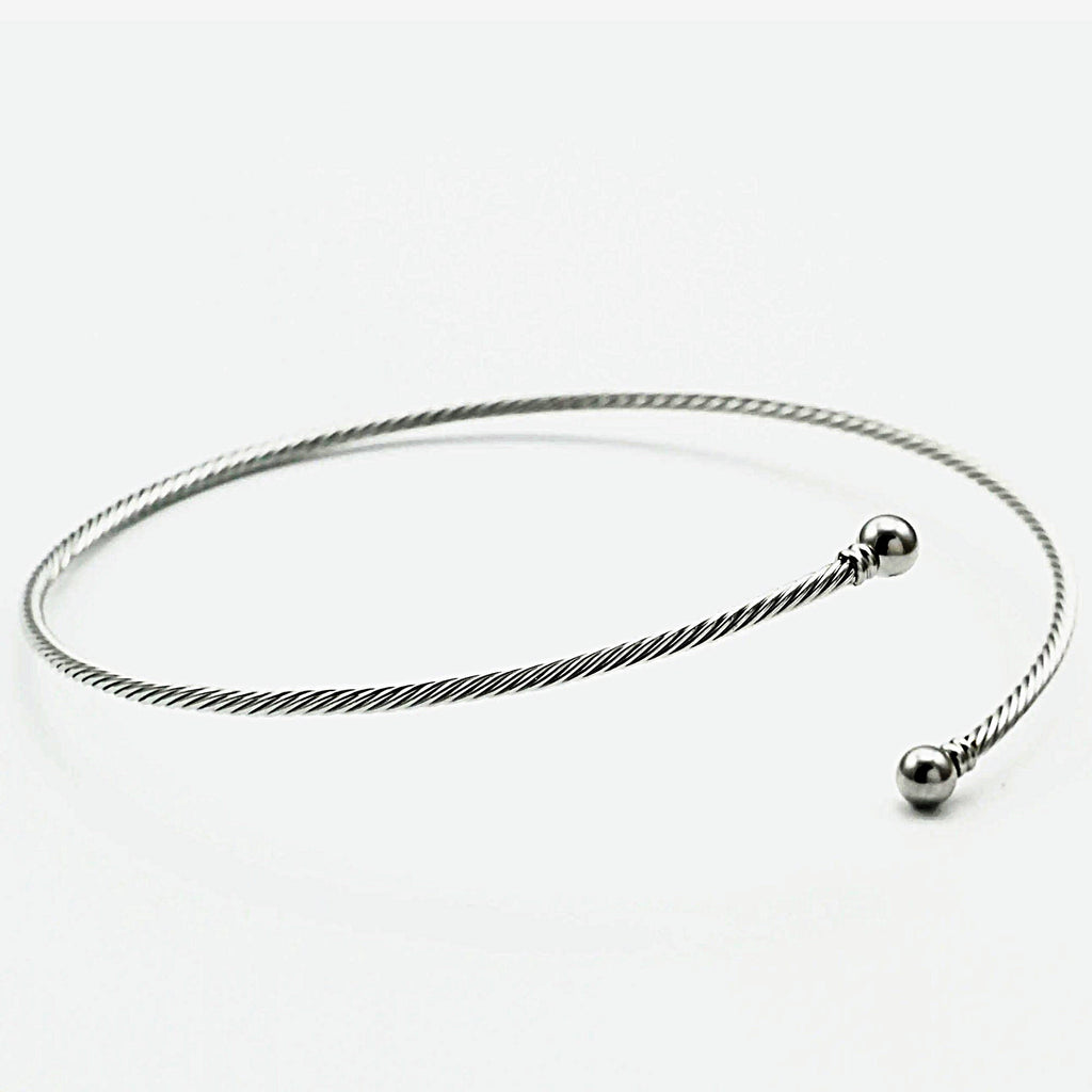 1 Stainless Steel Neckwire with Twist Off Ends - 16" or 18" Necklace