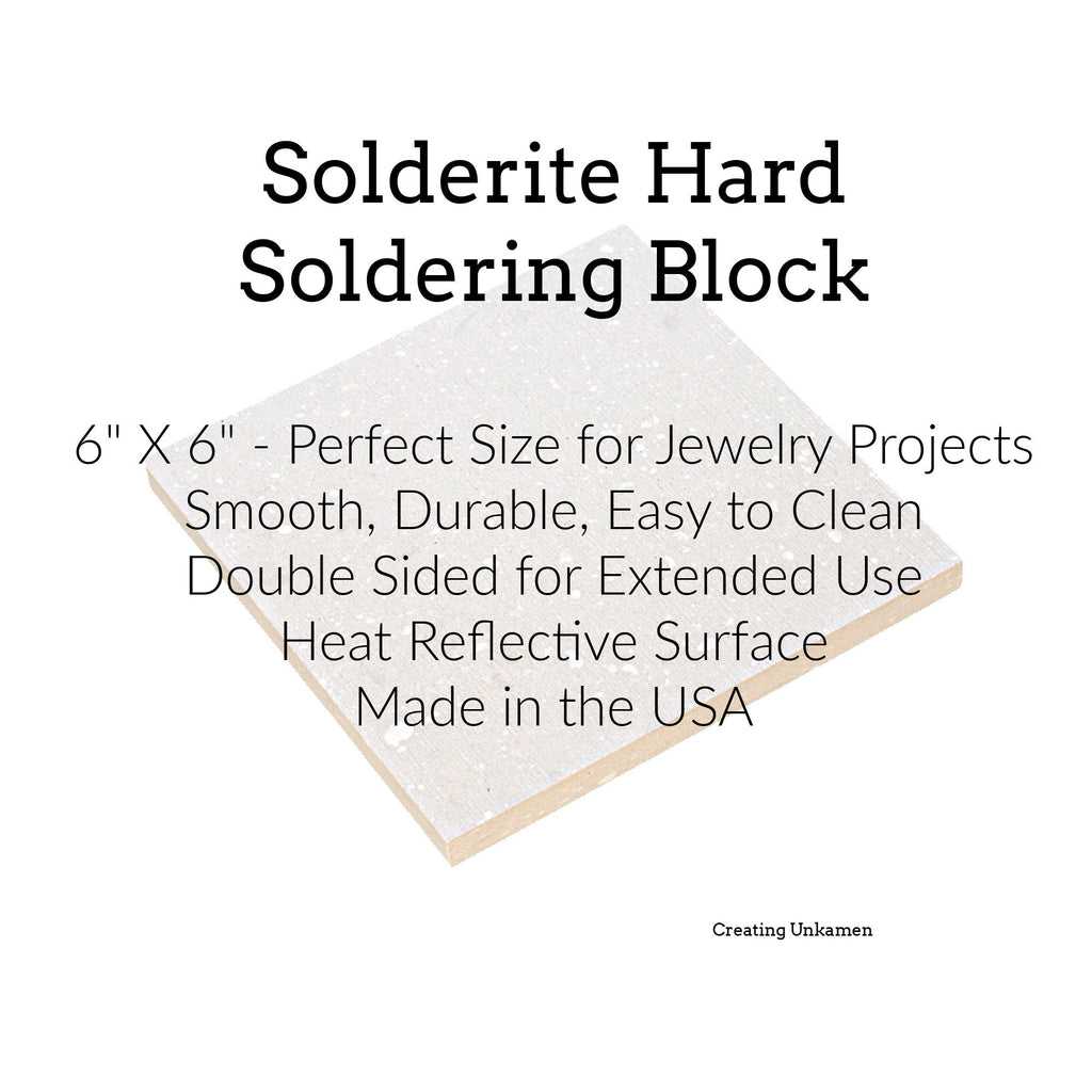 Solderite Hard Soldering Jewelry Block 6" X 6" Made in the USA