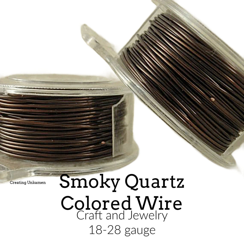 Smokey Quartz Economical Wire - Enameled Coated Copper - You Pick the Gauge 18, 20, 22, 24, 26, 28 - 100% Guarantee