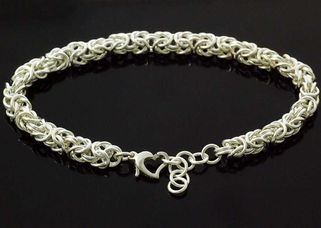 Sterling Silver Bracelet - Beyond Basic Byzantine Chainmaille Jewelry Creating