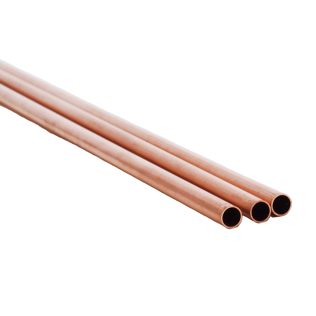 5 Segments of Copper Tubing - 24 or 26 gauge in Custom Lengths from 1 inch to 12 inches - 5 Diameters From 2.89mm OD to 6.25mm OD