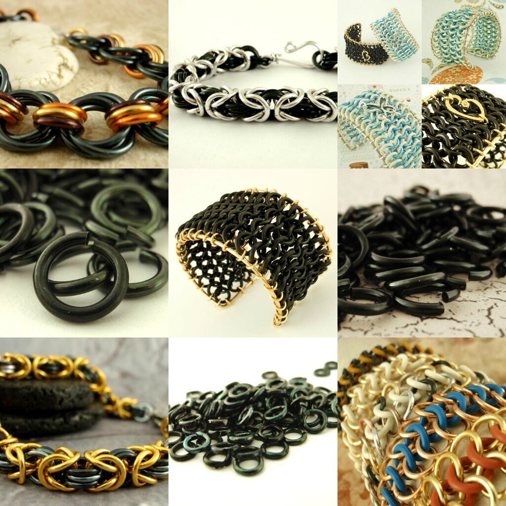 100 Aluminum Jump Rings 12 gauge 12mm OD Economical - in 14 Colors