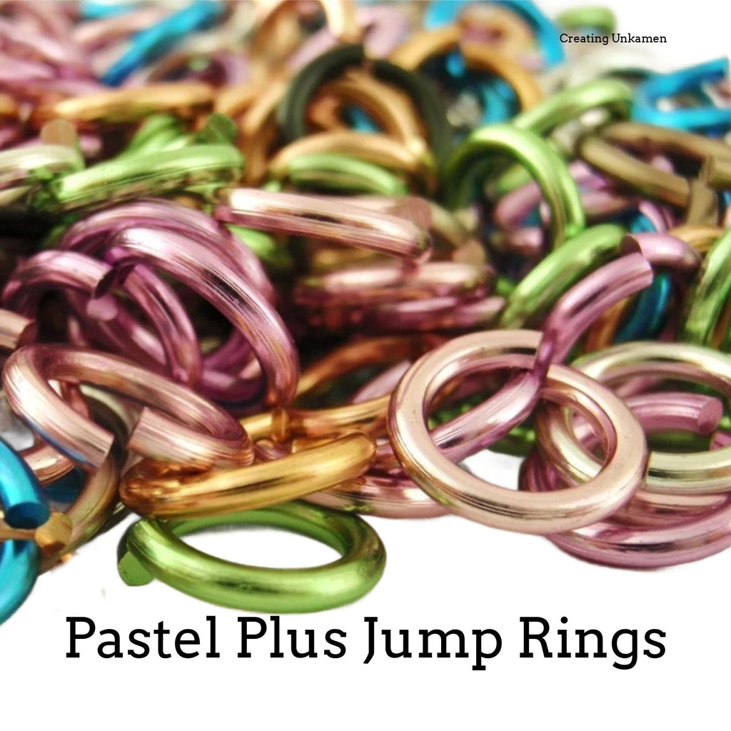 100 Pastel Plus Aluminum Jump Rings 14 gauge 10mm OD or 12 gauge 12mm OD Economical and Lightweight Links