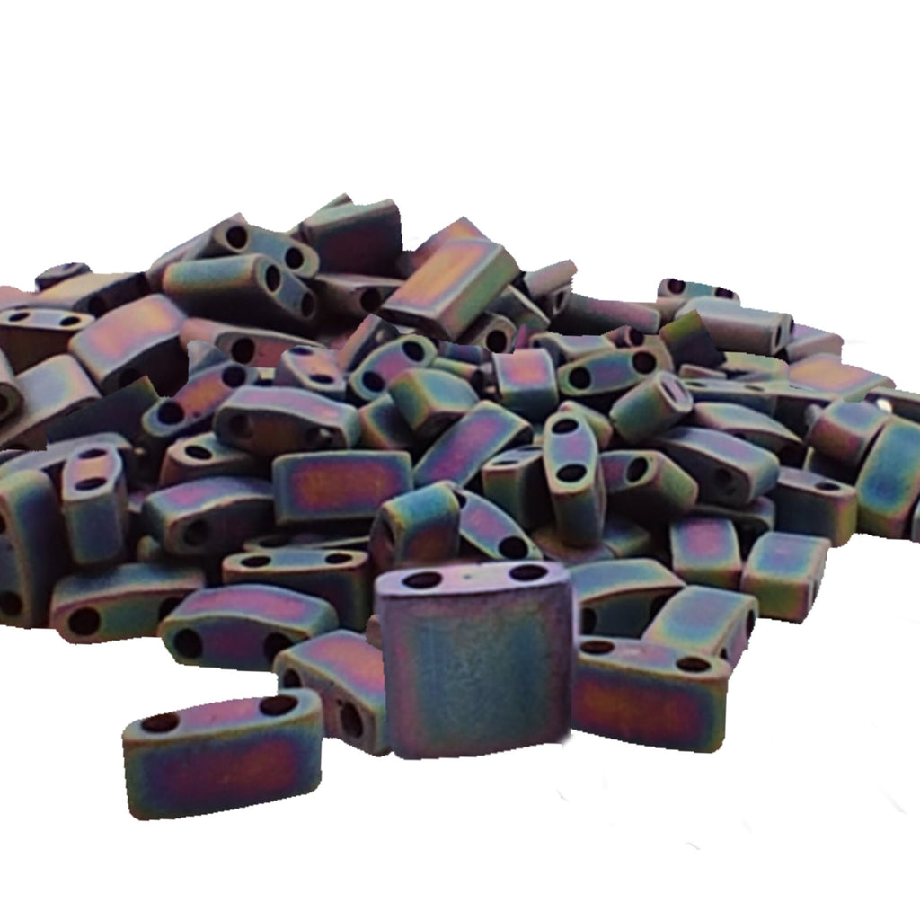 Miyuki 401FR Matte Black AB Miyuki Tila and Half Tila Beads 100% Guarantee