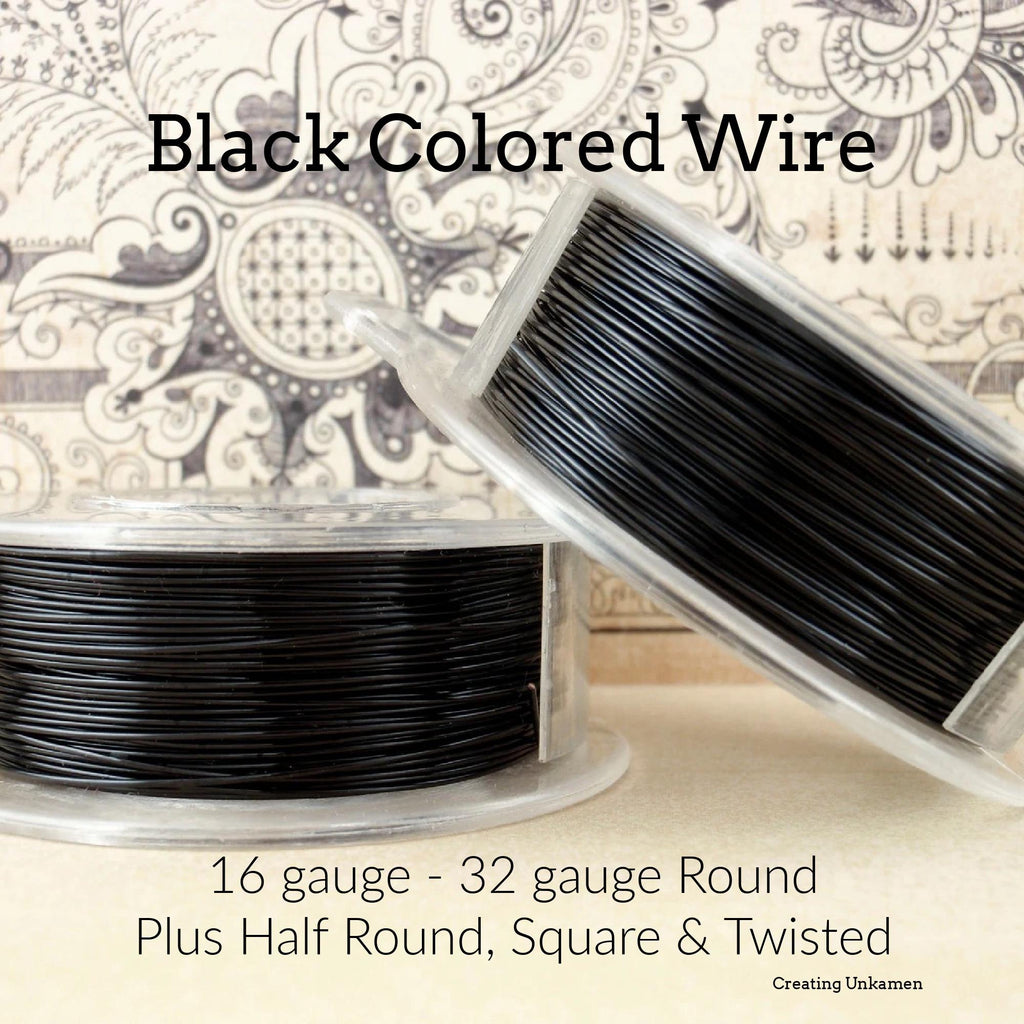 Black Wire - Enameled Coated Copper - 100% Guarantee - YOU Pick the gauge 16, 18, 20, 21, 22, 24, 26, 28, 30, 32, Round, Square, Half Round