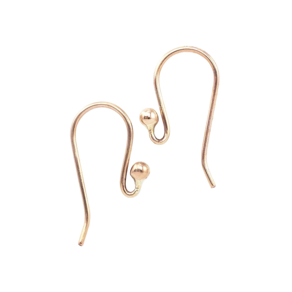 Solid Bronze Ball Ear Wires - 20 gauge