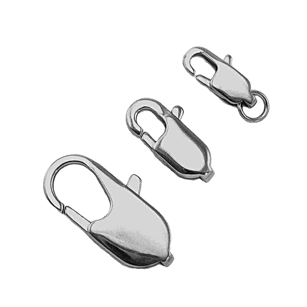 1 Stainless Steel Lobster Clasp - Flat Oval Style in 13mm, 14mm, 18mm, 24mm