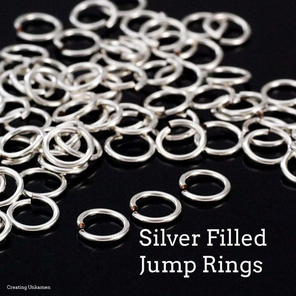 50 Silver Filled Jump Rings - White Brass Core - Hand Crafted - Perfect Sterling Alternative