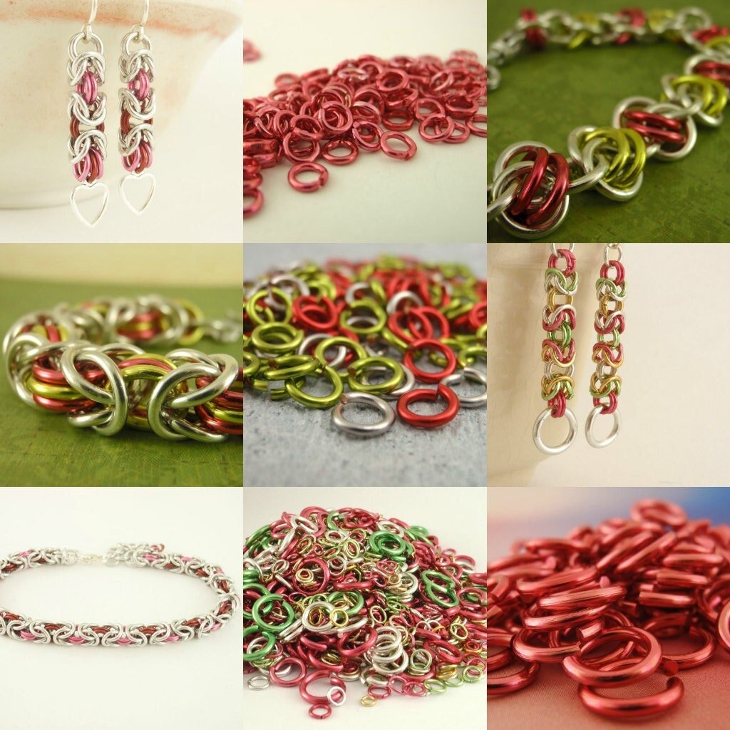 100 Aluminum Jump Rings 12 gauge 12mm OD Economical - in 14 Colors