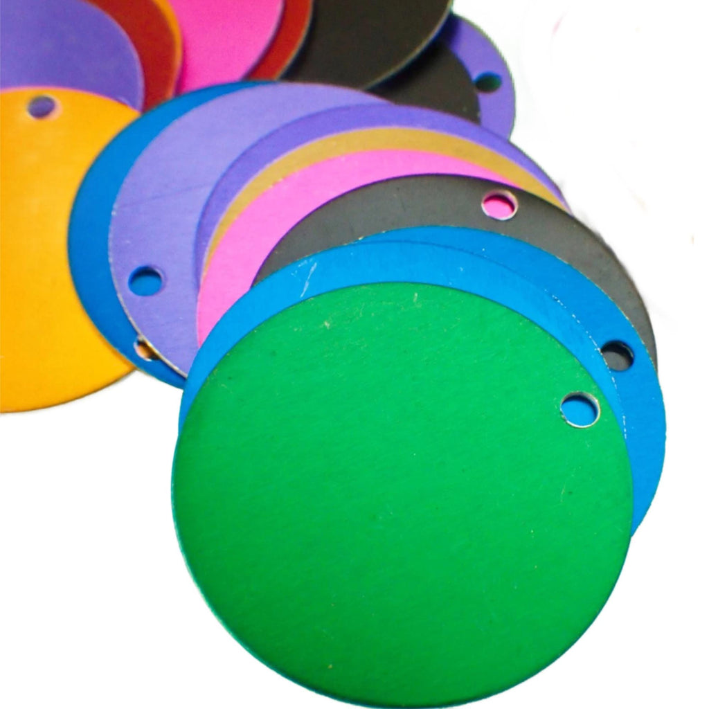 15 Round Aluminum Stamping Blanks, Discs, Tags - 38mm - You Pick Color - Economical, Lightweight - 100% Guarantee