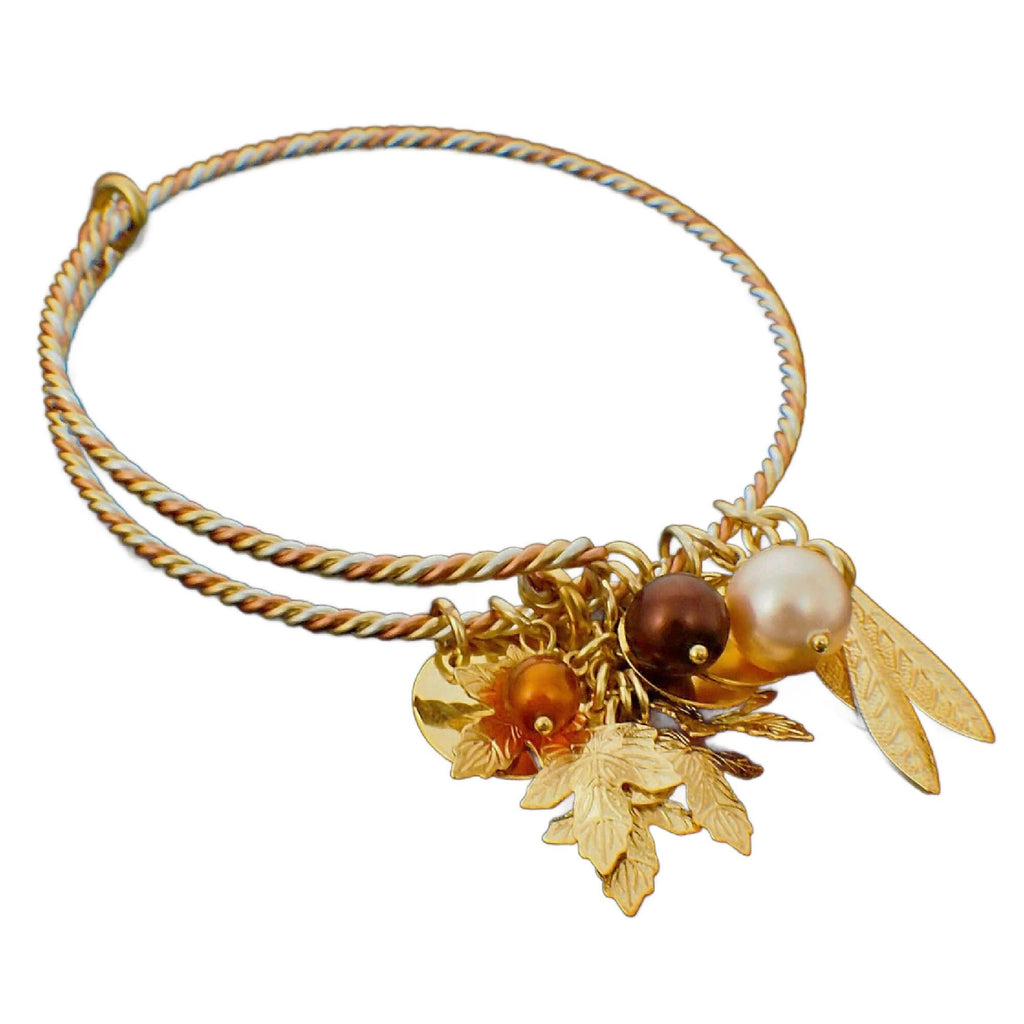 Bangle Bracelet Kit - Beginner Twisted and Charmed Autumn Jewelry