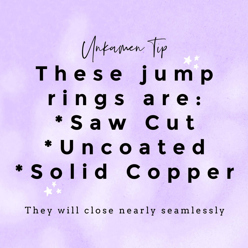 50 - Half Hard Square Copper Jump Rings - 14 gauge 1/4", 3/8", 5/16" and 16 gauge 3/16", 1/4", 5/16"