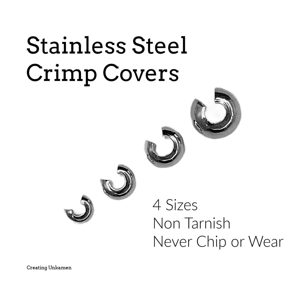 Crimp Covers 50 Stainless Steel 2mm, 3mm, 4mm, 5mm
