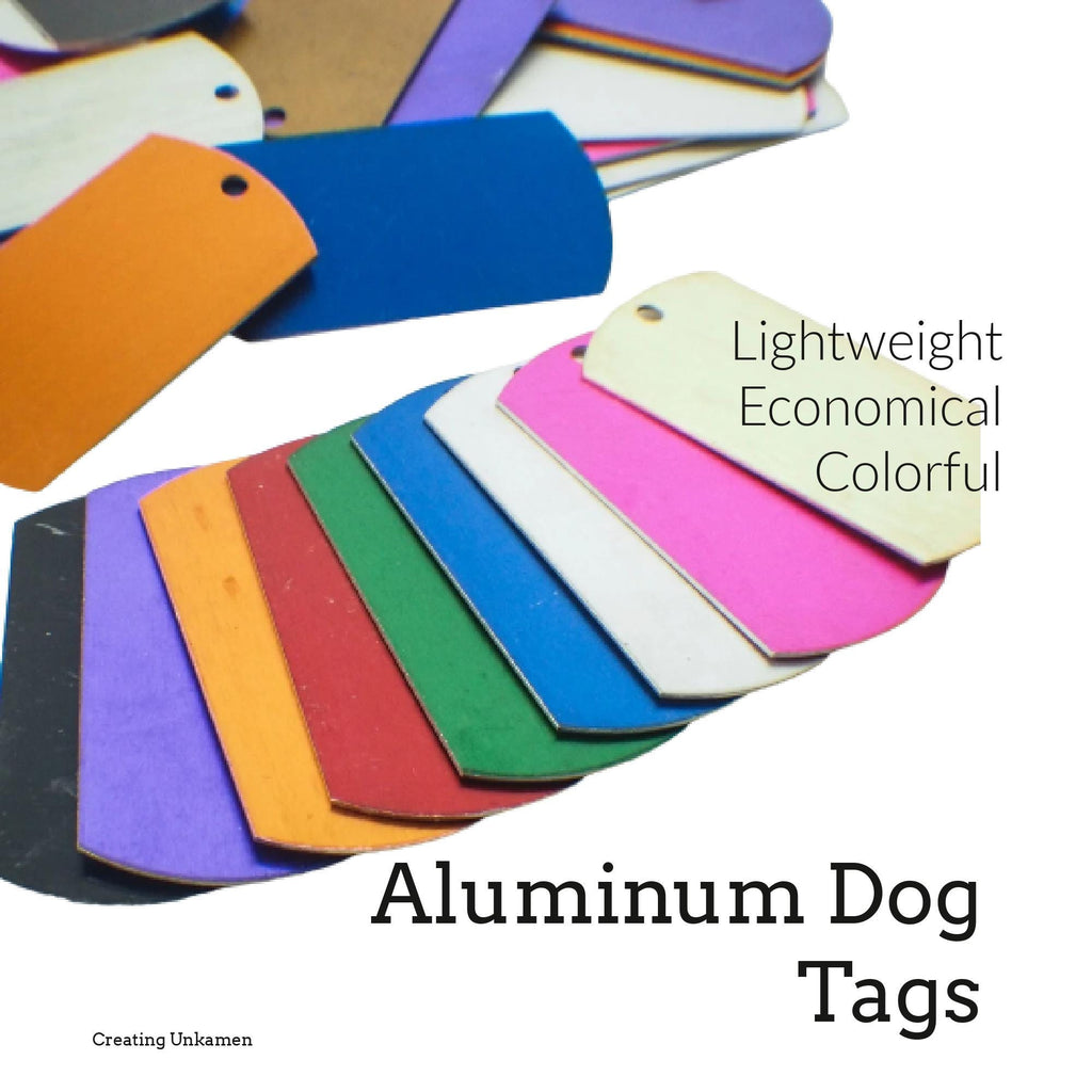15 Aluminum Dog Tags - Lightweight, Economical and Colorful - 100% Guarantee