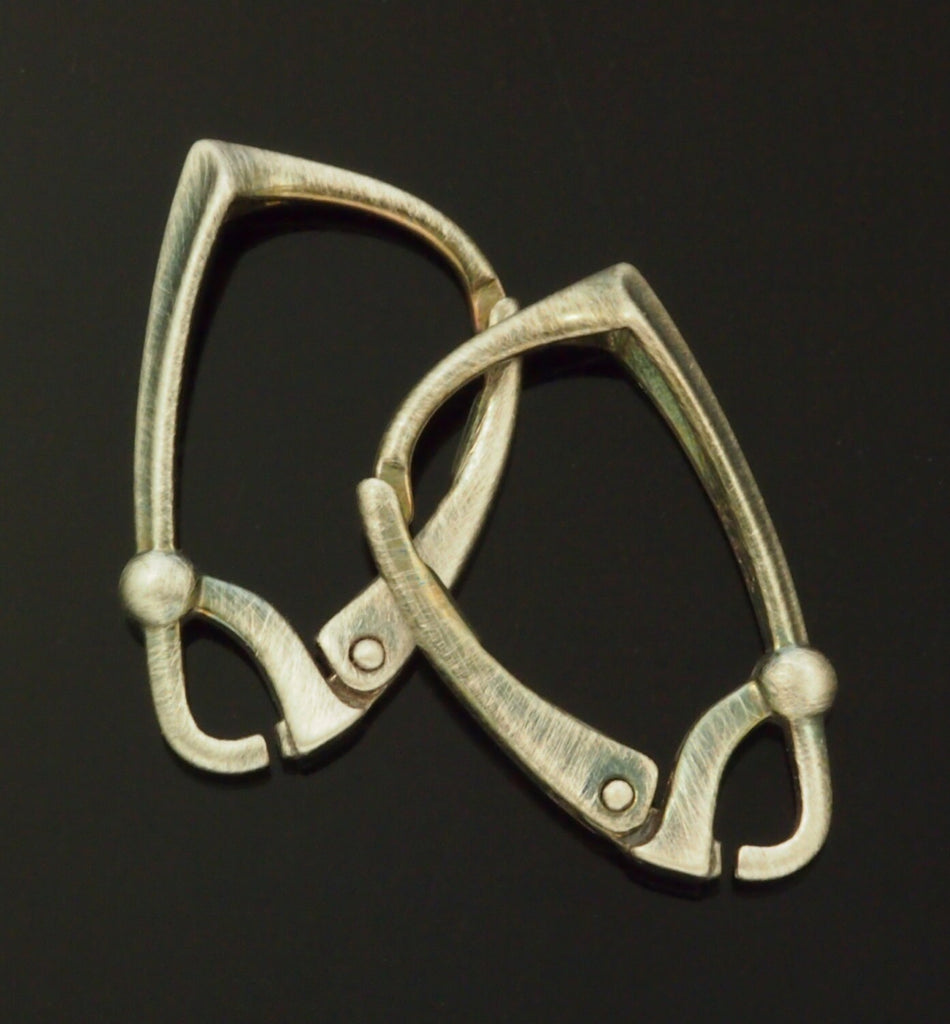 1 Pair Sterling Silver or Antique Sterling Silver Art Deco Leverback Ear Wires - Made in the USA