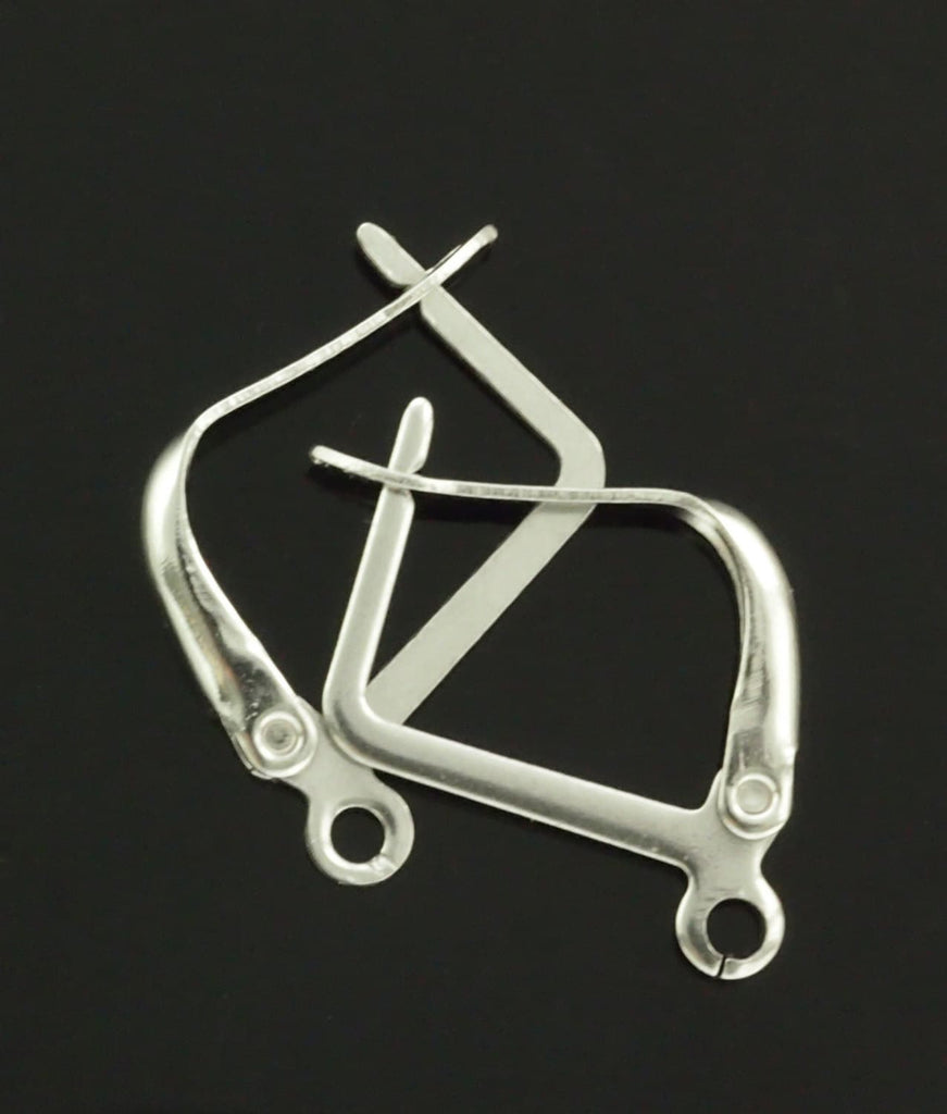 5 Pairs Modern Square Surgical Stainless Steel Leverback Ear Wires
