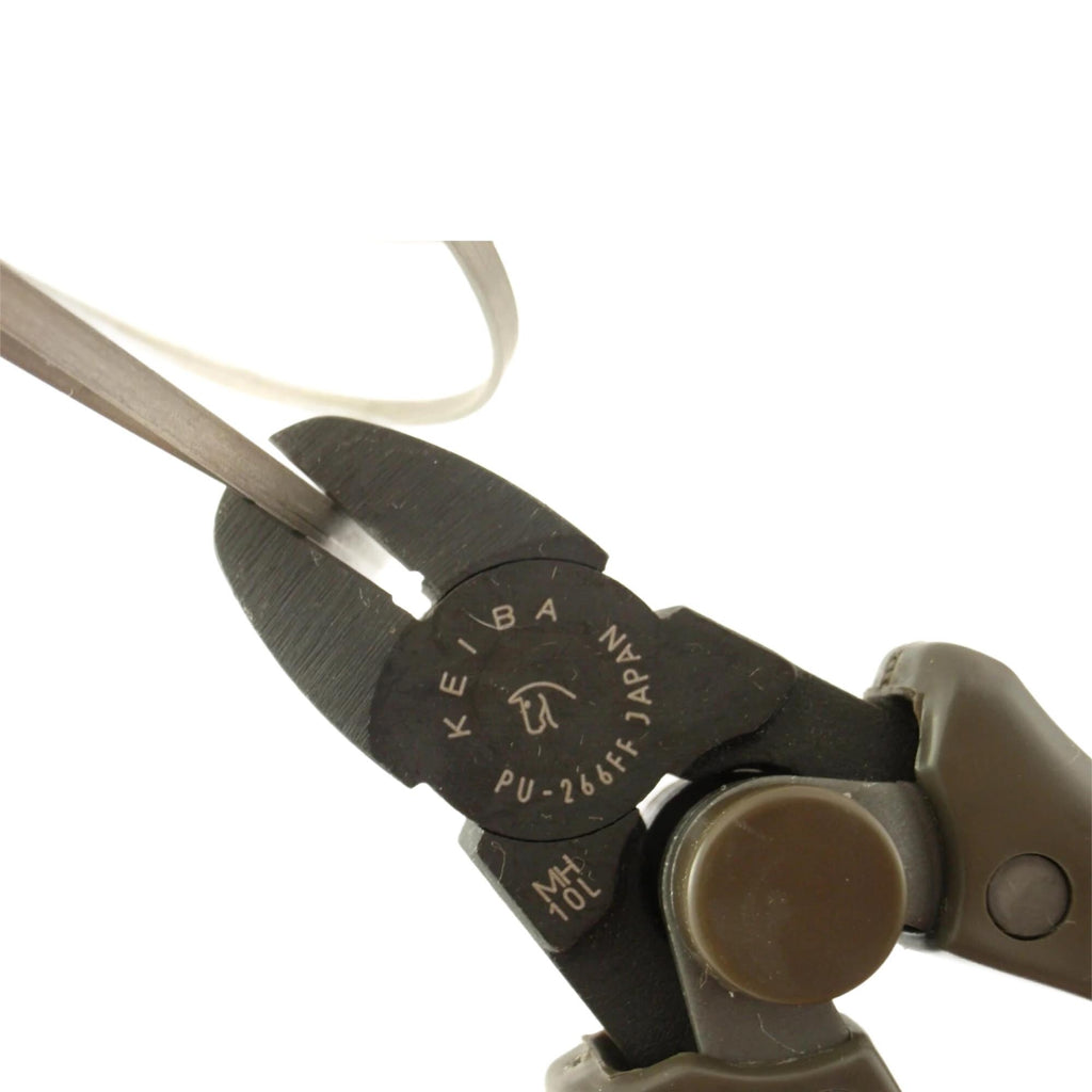 1 Keiba Power Max Heavy Wire Cutters - Perfect for Hard & Thick Wire up to 11 Gauge, Full or Semi Flush, Made in Japan, Wire Sample Included