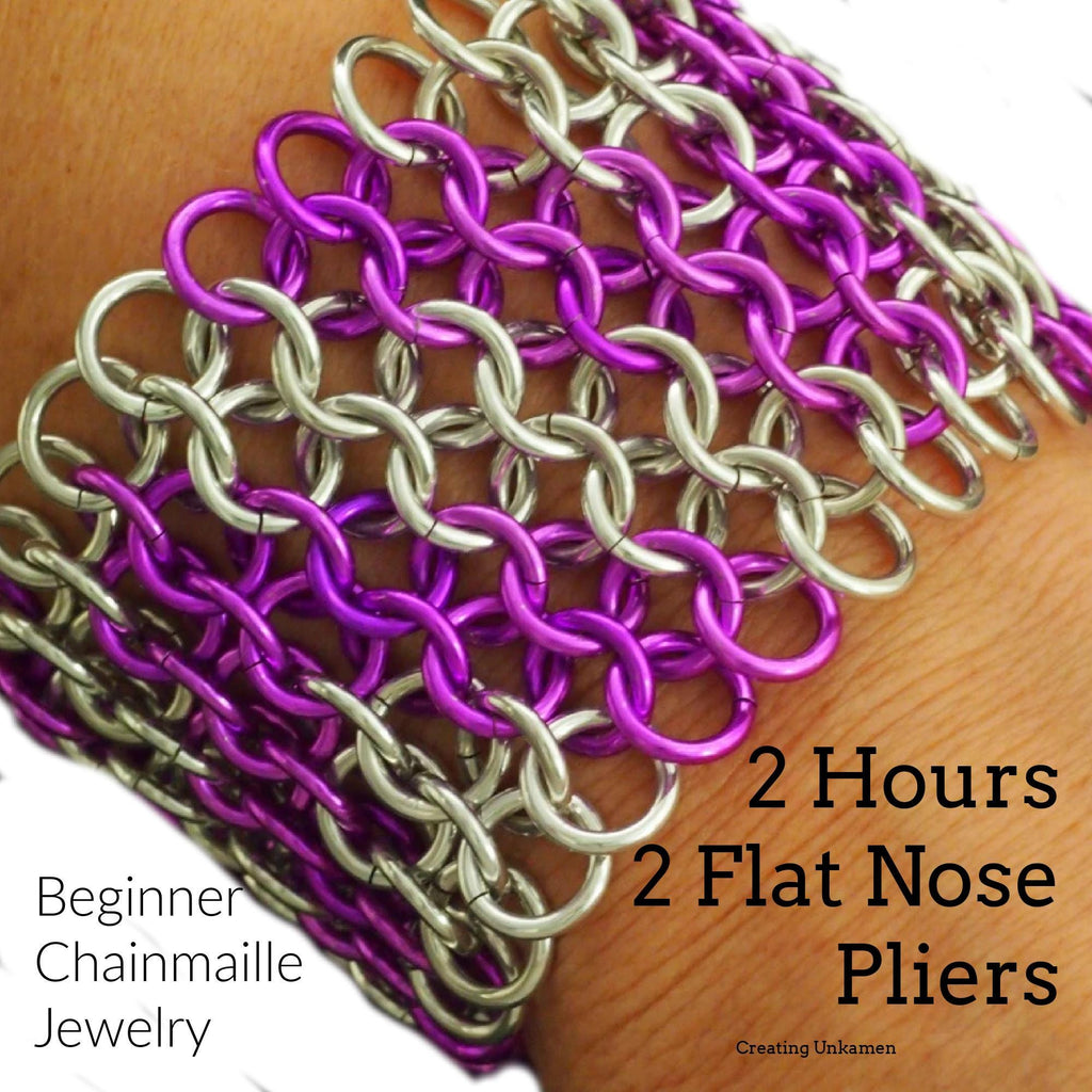 Bracelet Kit Modern Zig Zag Cuff European 4 in 1 Beginner Chainmaille