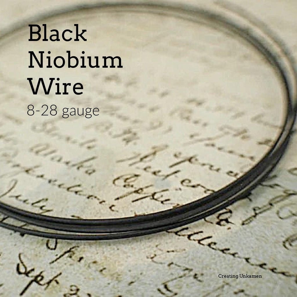 Black Niobium Wire in 8, 10, 12, 14, 16, 18, 20, 22, 24, 26, 28 gauge Hypoallergenic - 100% Guarantee