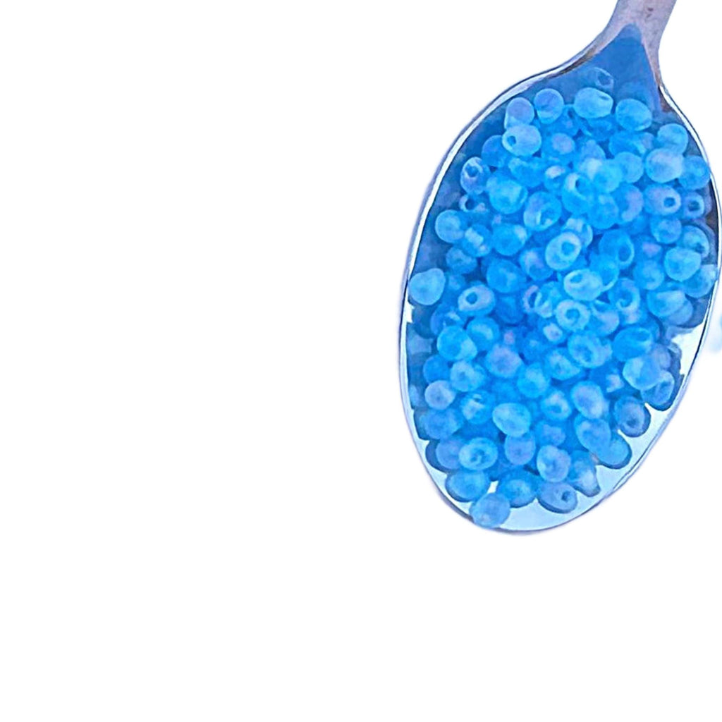 Matte Aqua AB Miyuki Drop Beads - 3mm X 4mm