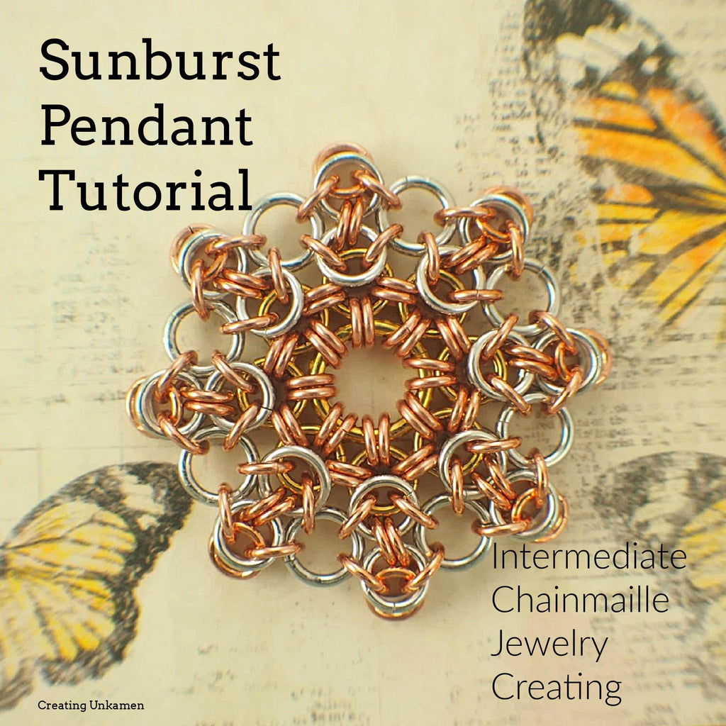 Chainmail Tutorial - Sunburst Pendant PDF - Intermediate and Experienced