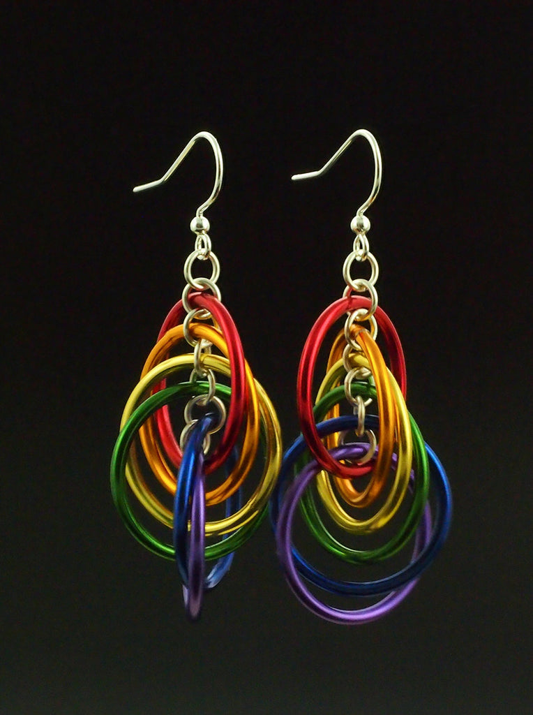 Rainbow Spiral Hoops Earrings Kit - Colorful, Easy and Perfect for the Beginner - Makes 3 Pairs
