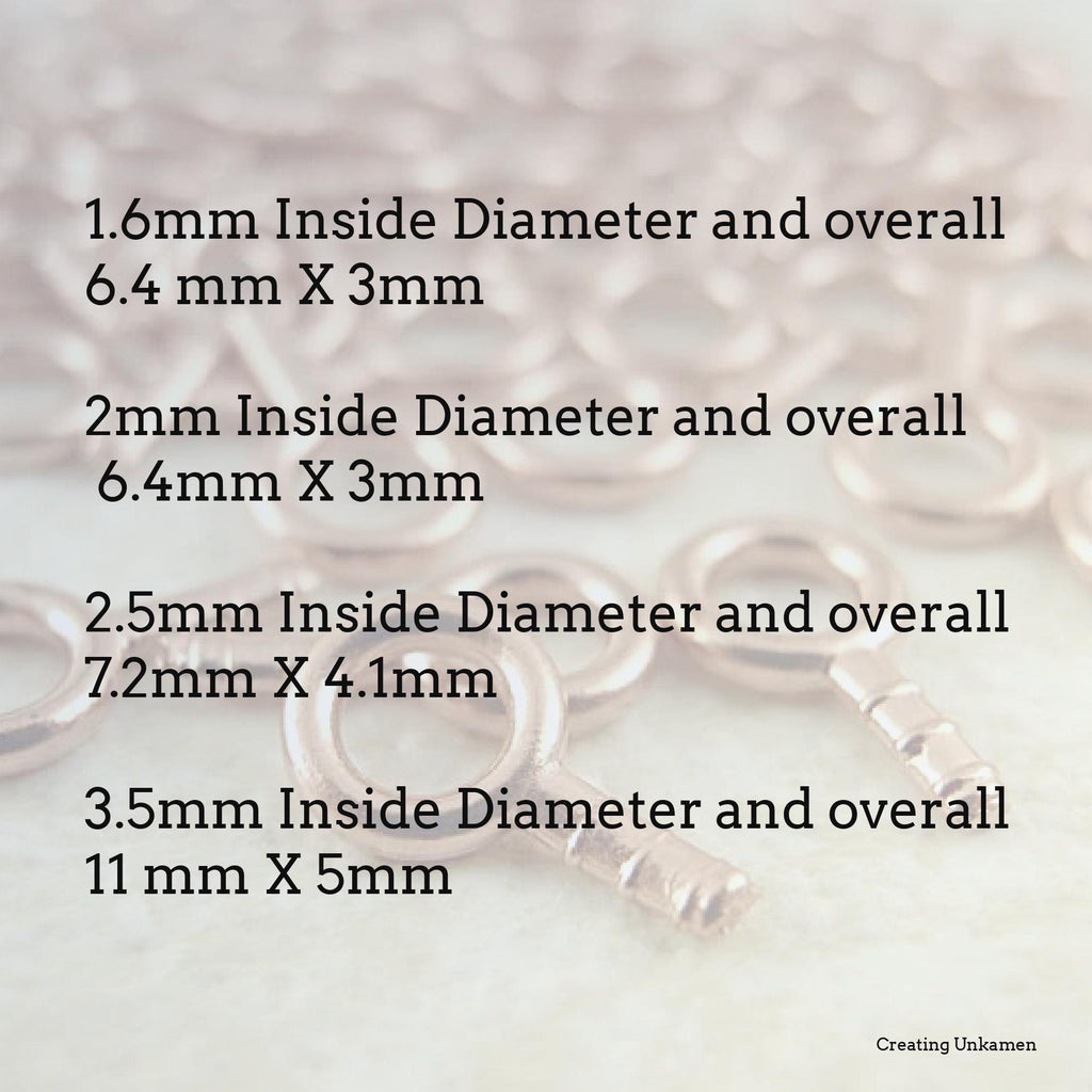 25 Solid Bronze Screw Eyes - Made in the USA - Raw or Antique Finish - 5 Choices of Sizes