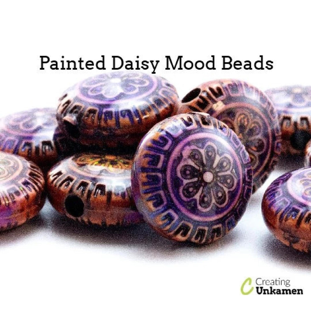 Mood Beads Painted Daisy 16mm Saucer - 100% Guarantee