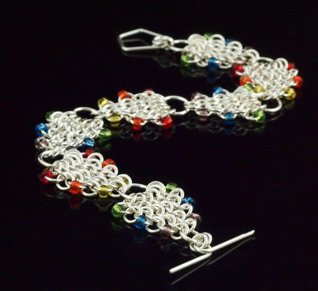Chainmaille Bracelet and Wire Wrapped Clasp Tutorial - European 4 in 1 Spear and Circle - Expert PDF
