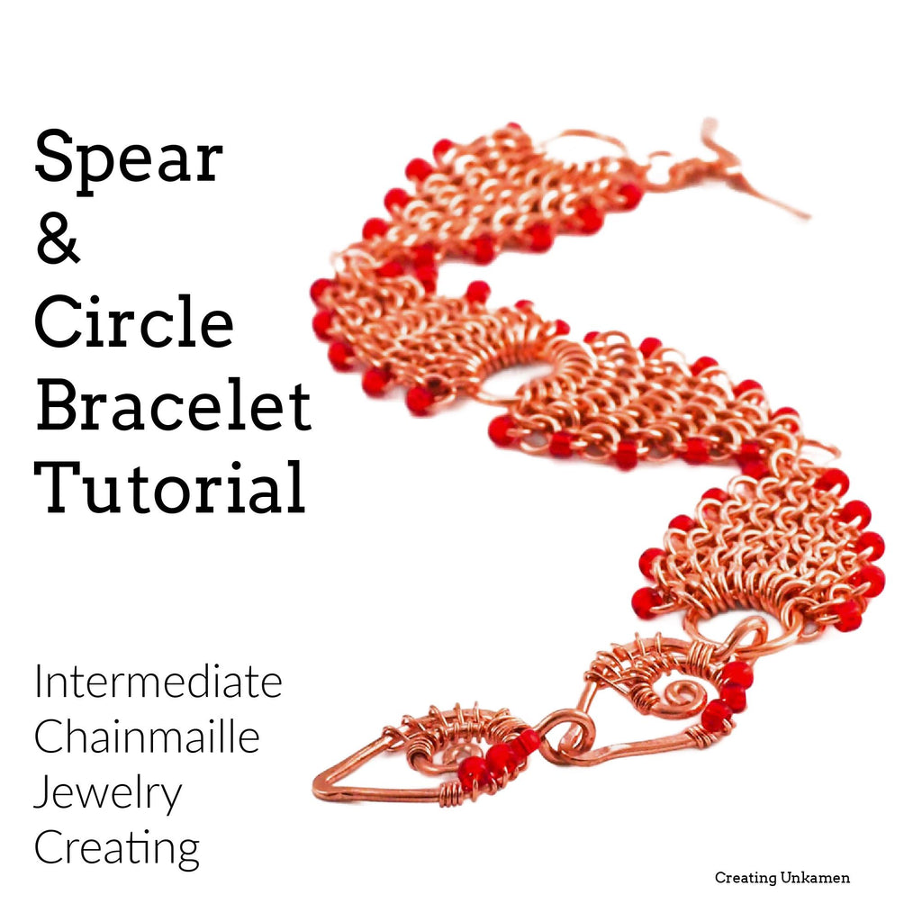 Chainmaille Bracelet and Wire Wrapped Clasp Tutorial - European 4 in 1 Spear and Circle - Expert PDF