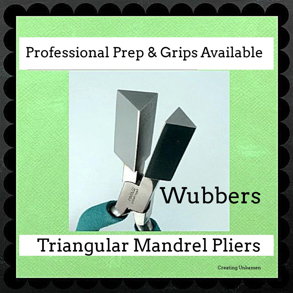 Wubbers Small, Medium, Large or Jumbo Triangular Mandrel Pliers - Professional Prep and Wire Sample Included