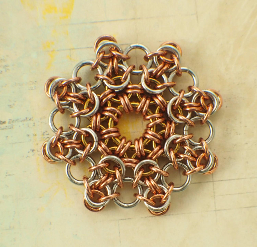 Chainmail Tutorial - Sunburst Pendant PDF - Intermediate and Experienced
